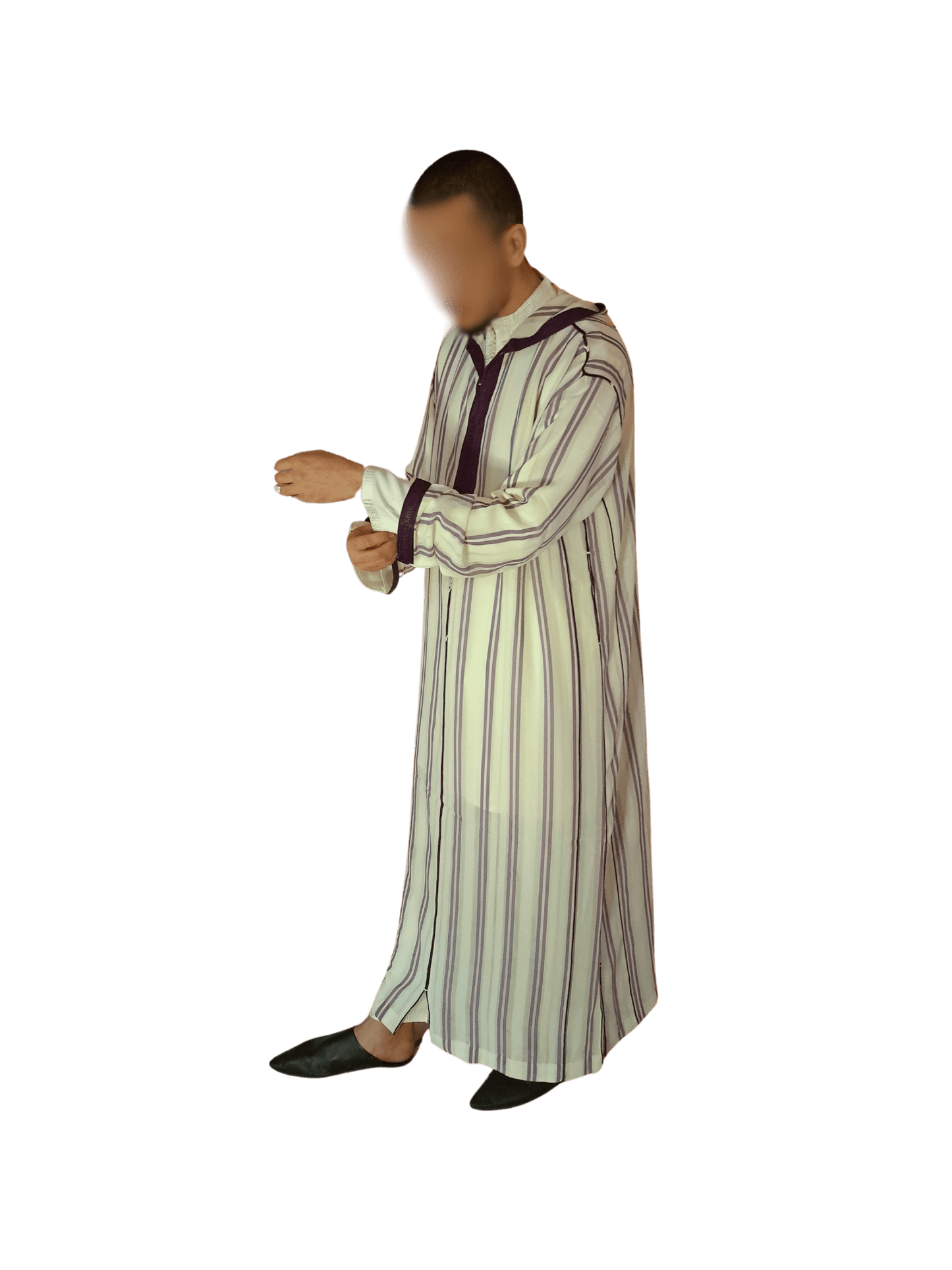 Djellaba marocaine sousdi violette