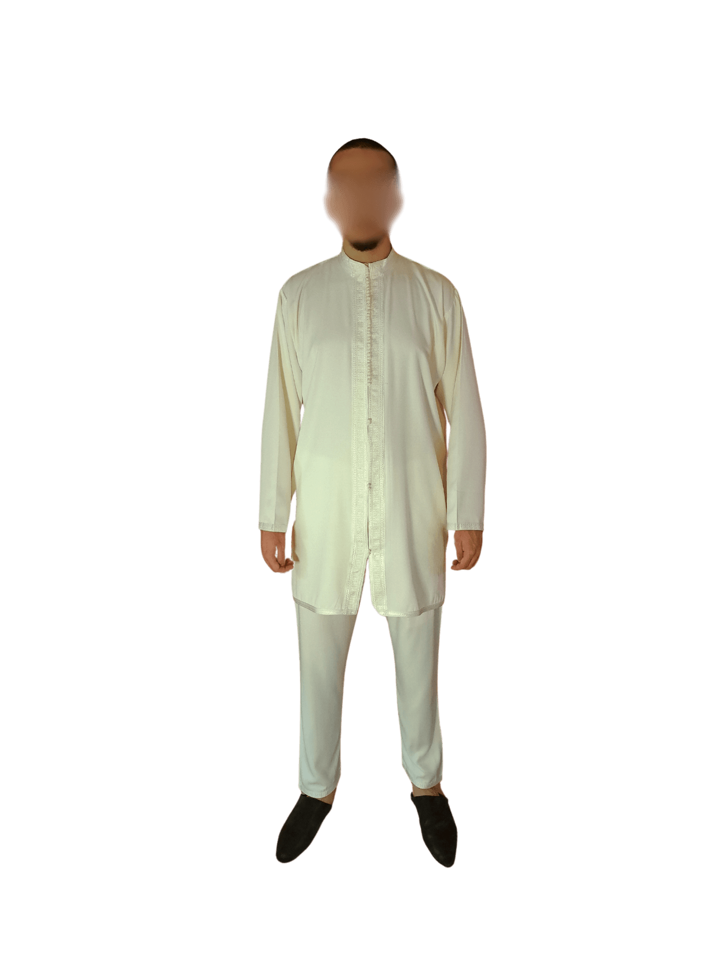 Djellaba marocaine sousdi homme broderie rouge